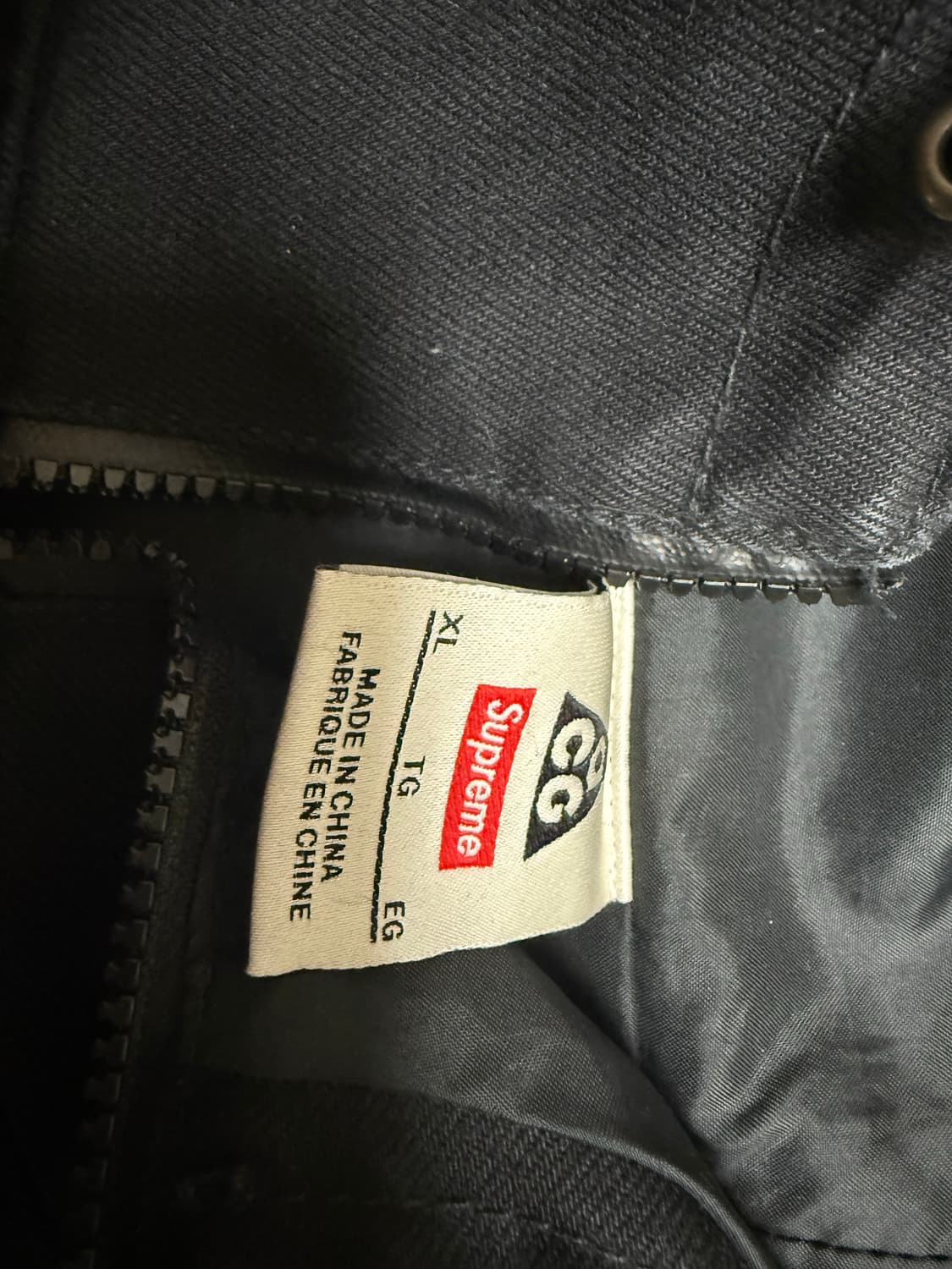 XL 슈프림 나이키 데님 풀오버 블랙 상품이미지5