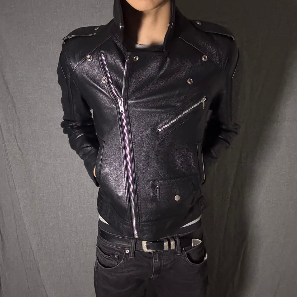 206 homme goat skin leather jacket 상품이미지4