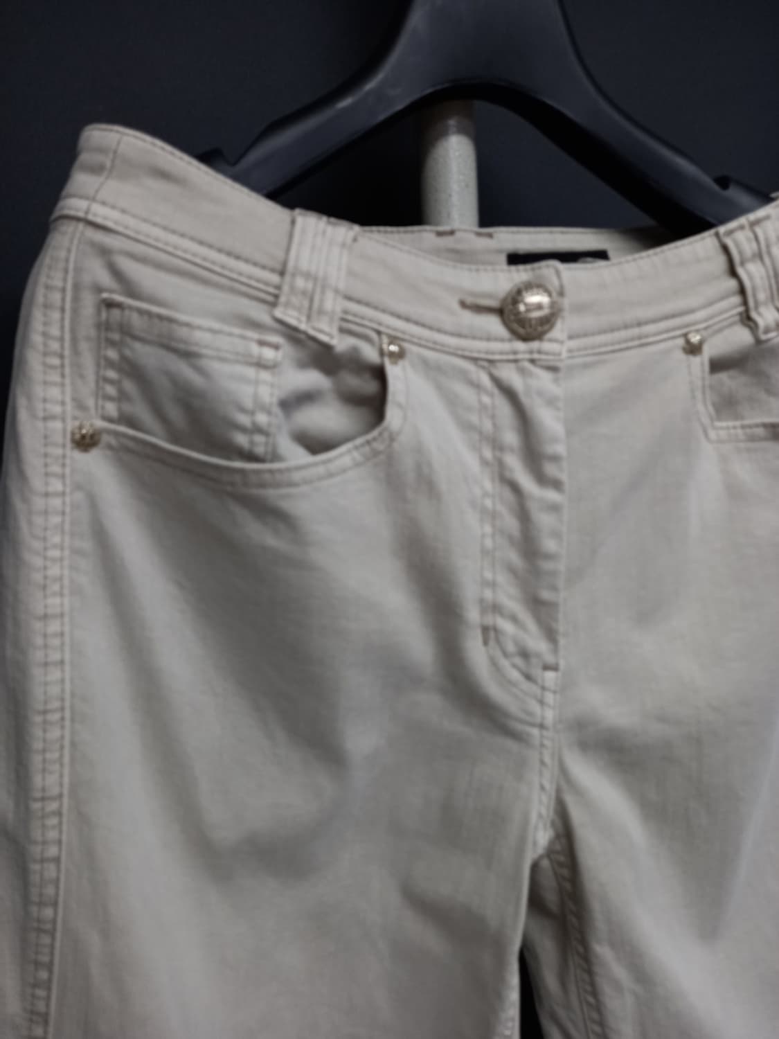 마인 춘추동 면 일자 8부 데님팬츠 33.44 상품이미지4