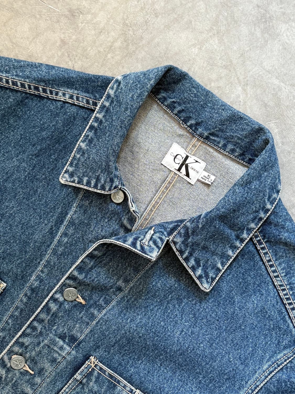 Calvin Klein Jeans 캘빈클라인 90‘s 데님 커버올 자켓  상품이미지2