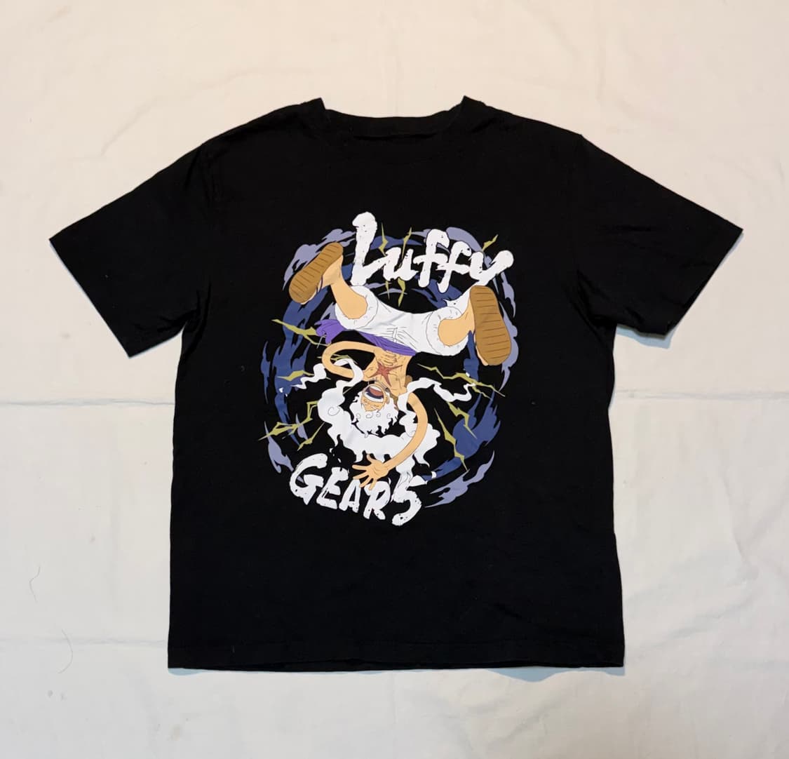 원피스 오피셜 일본판 루피 기어 5 반팔 티셔츠 블랙 상품이미지1