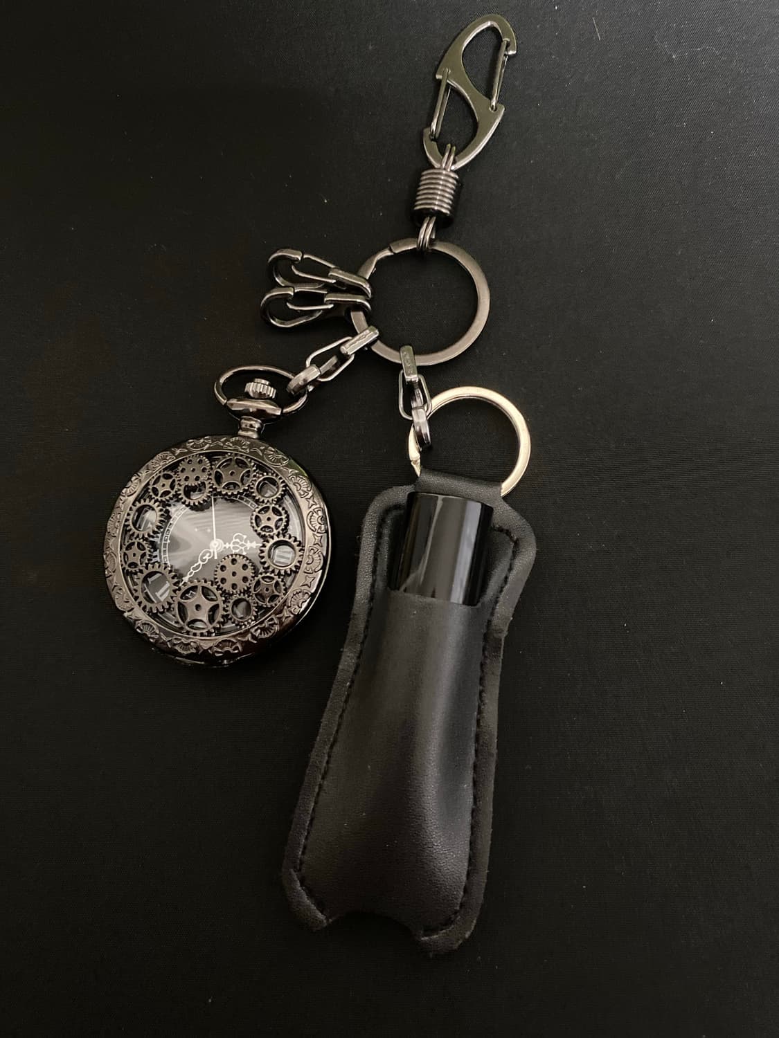 블랙 포켓워치 키링 상품이미지1