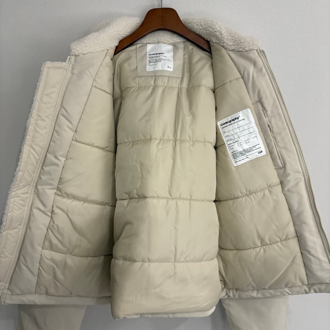 코드그라피 헤비 보아 플리스 무톤 자켓 S 상품이미지6