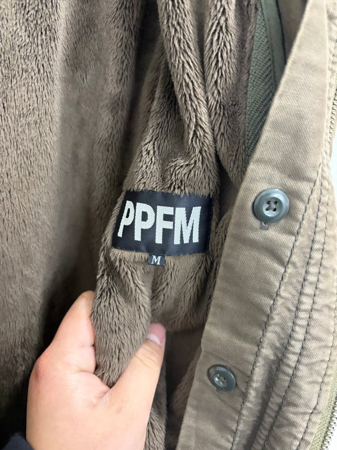 PPFM 카키 퍼 후드 야상 자켓 상품이미지10