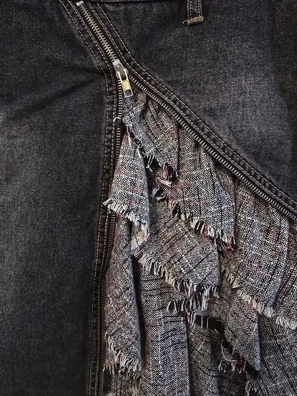 BIEMME COLLEZIONE 데님 미니스커트 블랙 S 상품이미지5