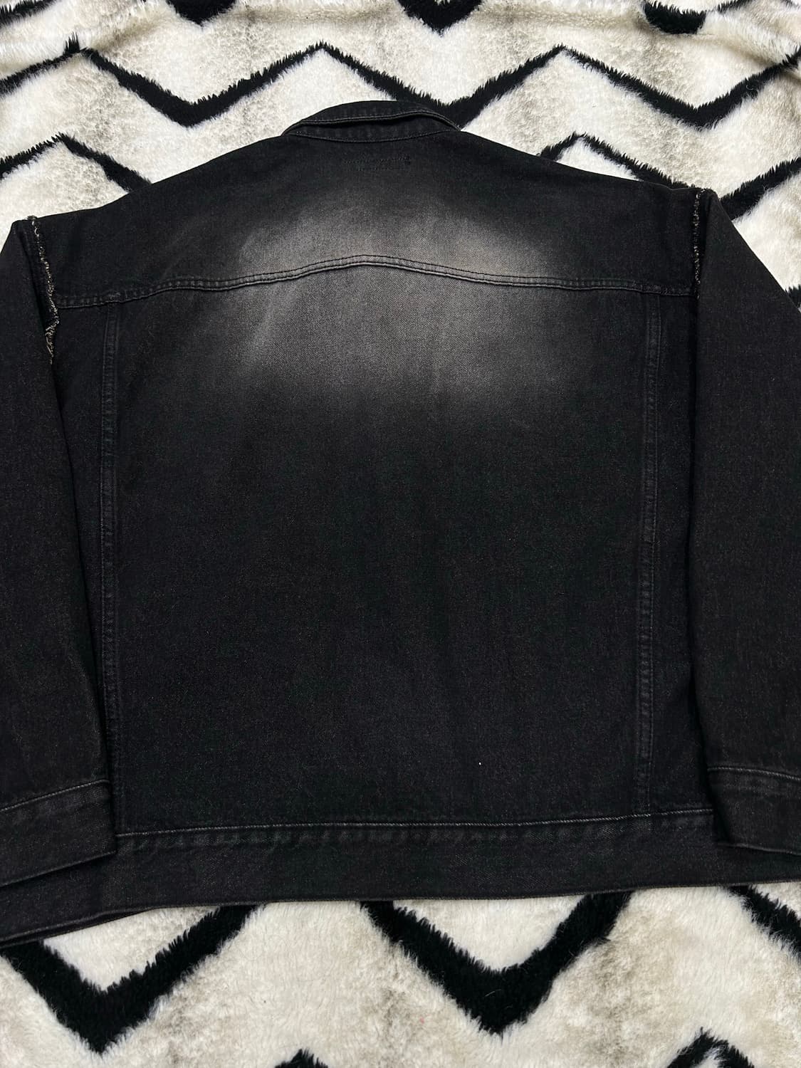 [실측XL]Glamour 샌드워싱 데님 자켓/흑청 상품이미지3