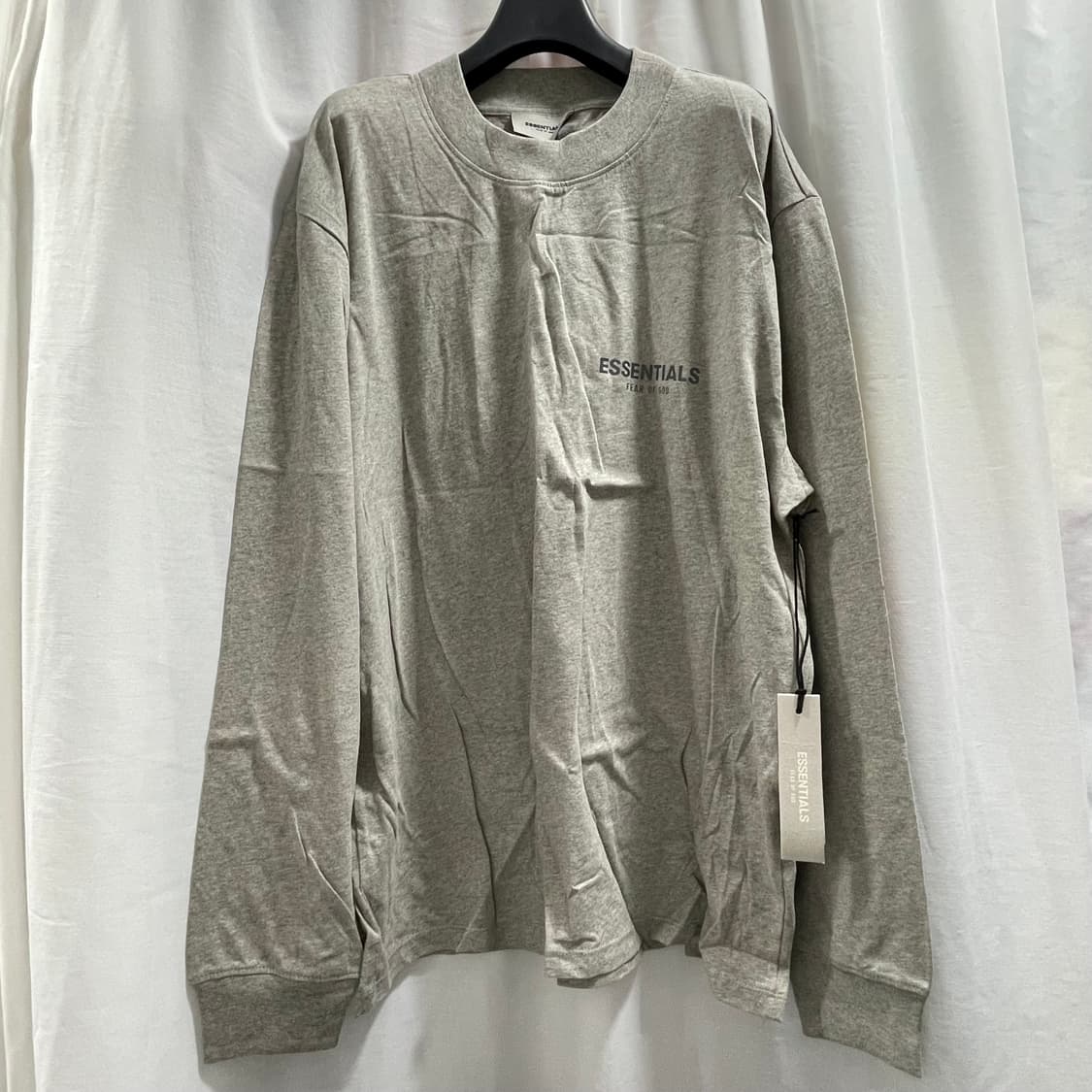 피어오브갓 에센셜/ 체스트 로고 롱슬리브 티셔츠 헤더 오트밀/ L 상품이미지1