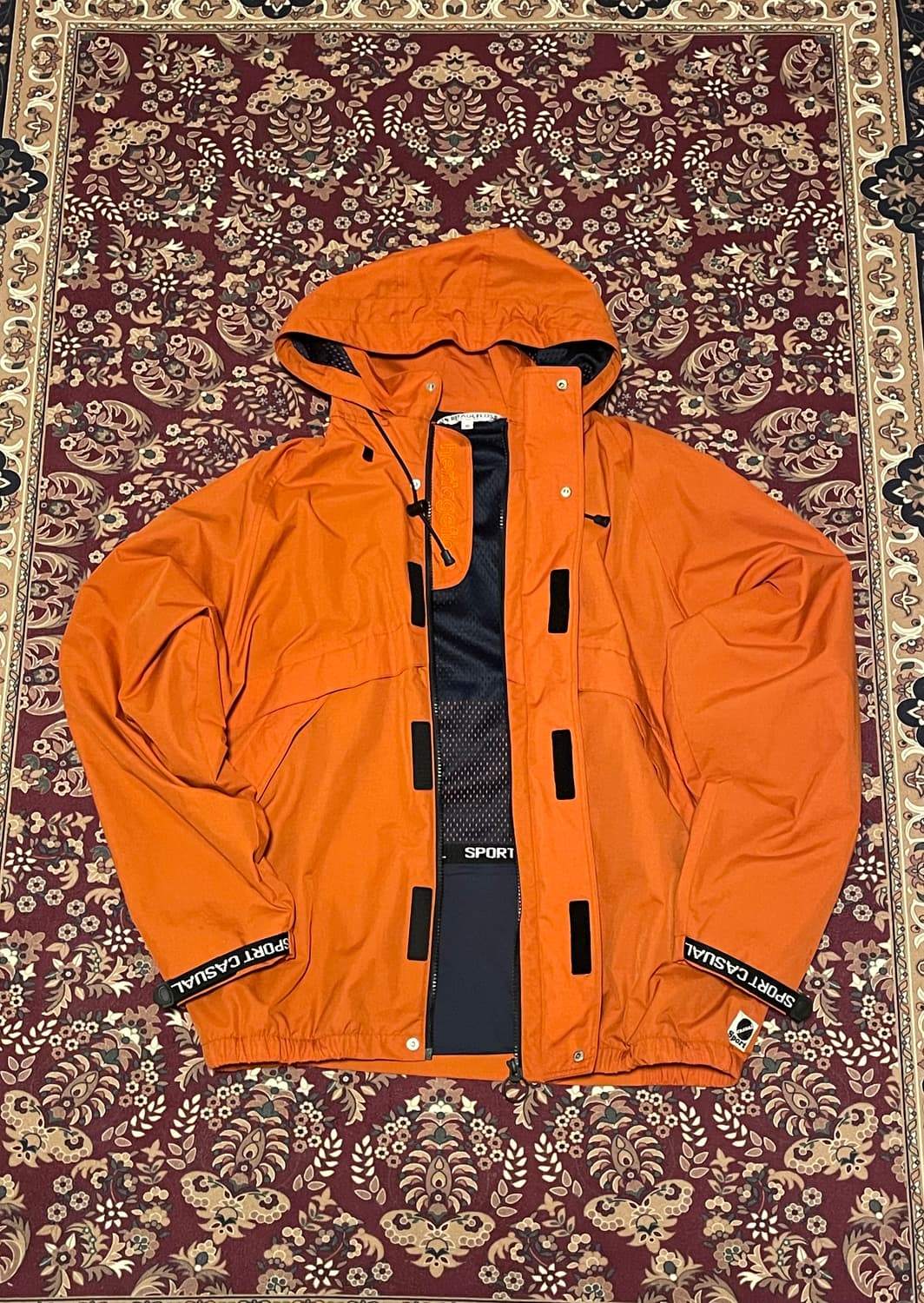 [M] 헤리티지플로스 윈드 브레이커 자켓 바람막이 카더가든 착용 상품이미지3