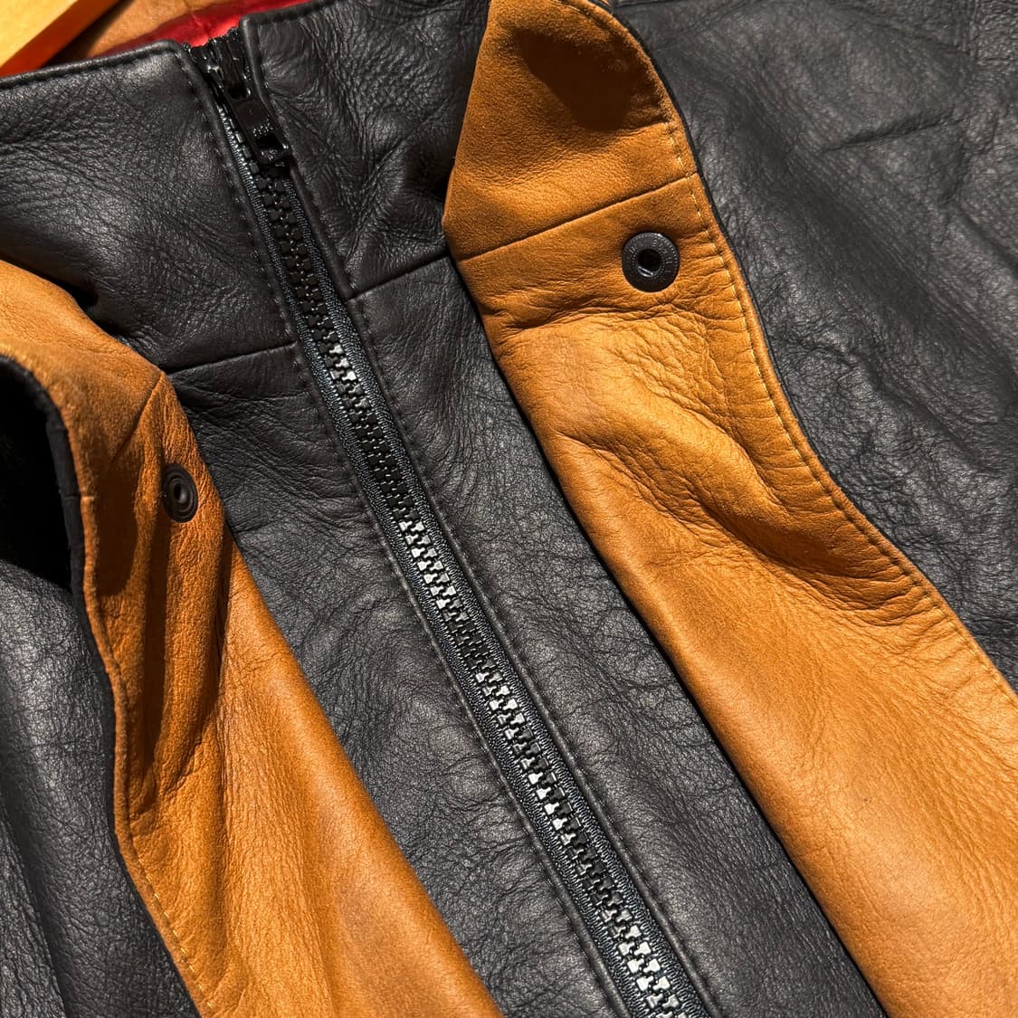USA 제이콥 스티븐스 그레인 나파가죽 봄버 자켓 L 105~ 상품이미지5