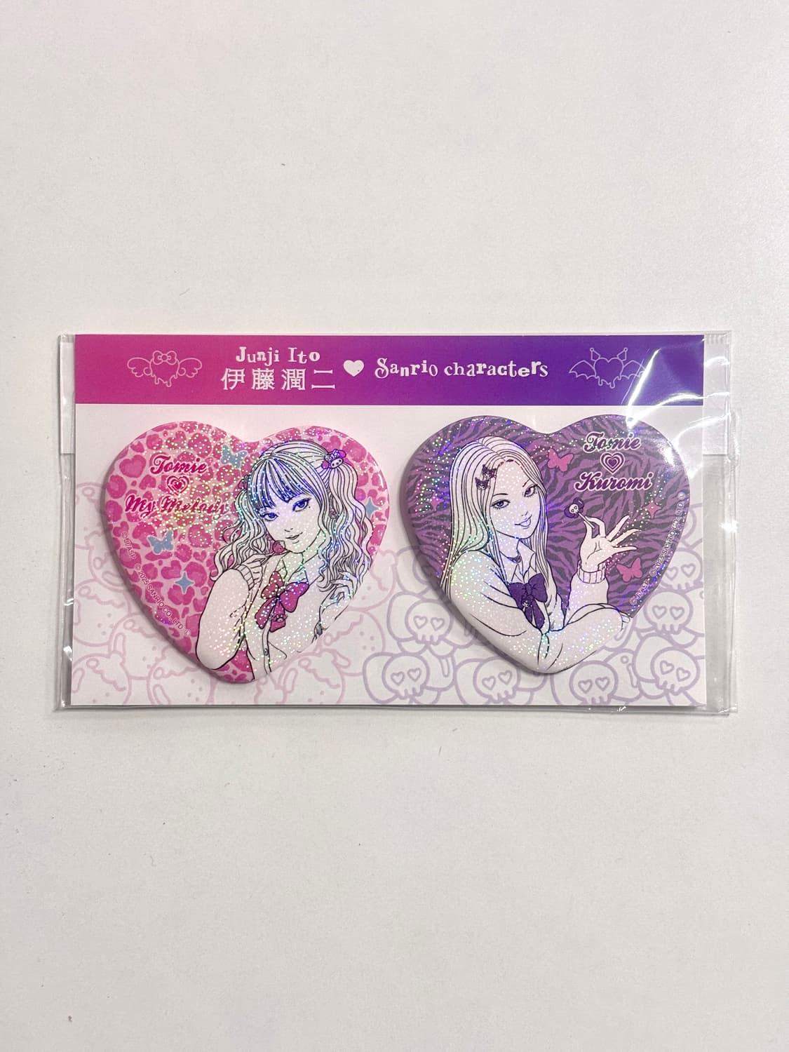 이토준지 산리오 팝업 콜라보 캔뱃지 토미에 마이멜로디 쿠로미 상품이미지1