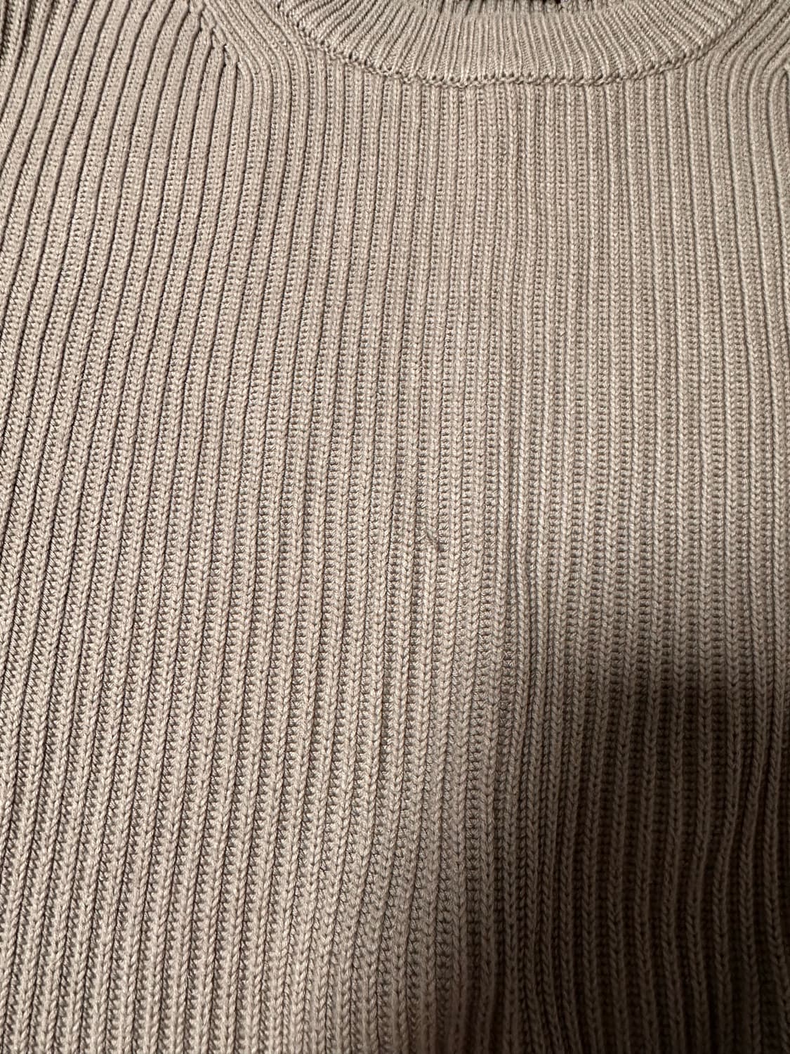 sew 스테디에브리웨어 크루넥 코튼 립니트 올리브카키 3 상품이미지4