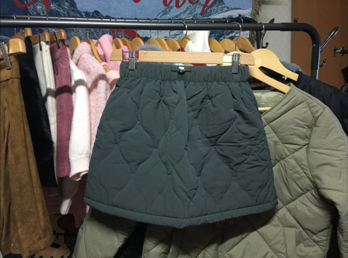 퀼팅 패딩 스커트 상품이미지1