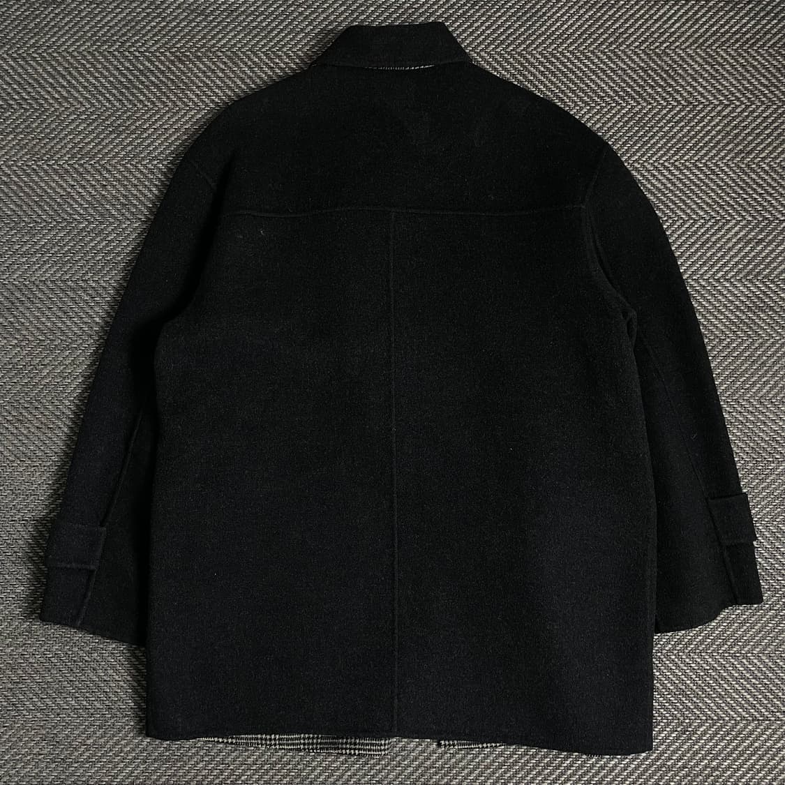 캘빈 타운 미니멀 박시핏 모직 하프 코트y 4918 상품이미지5