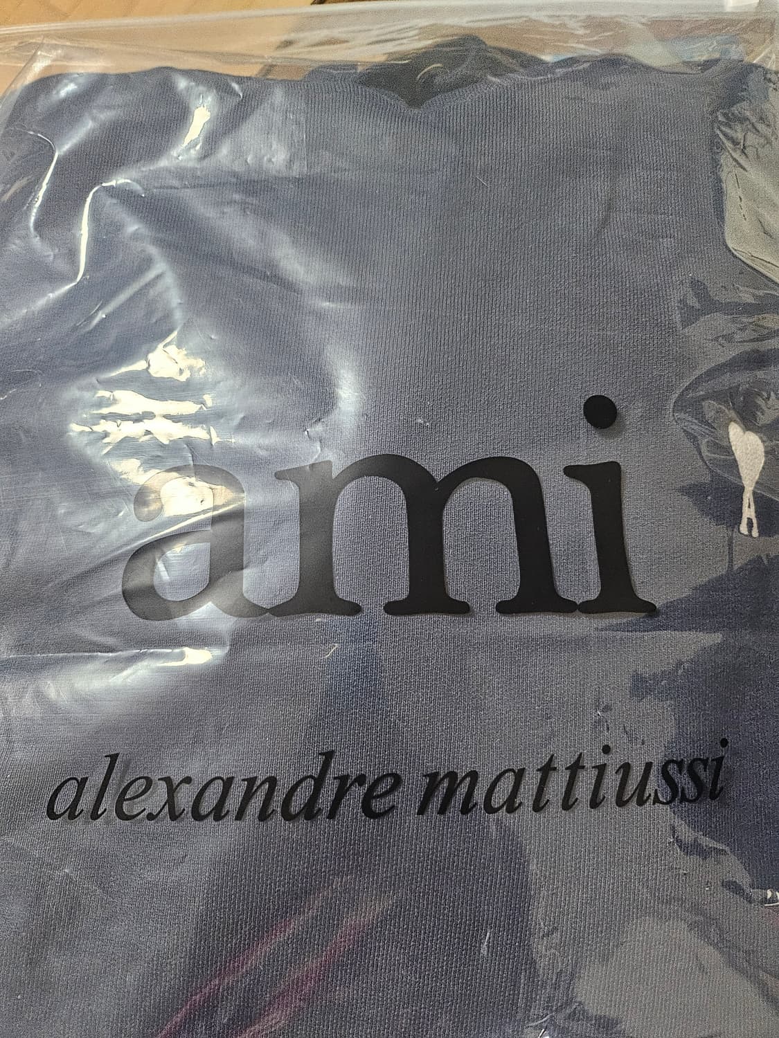 아미 스몰하트 후드티 네이비 새상품 상품이미지2