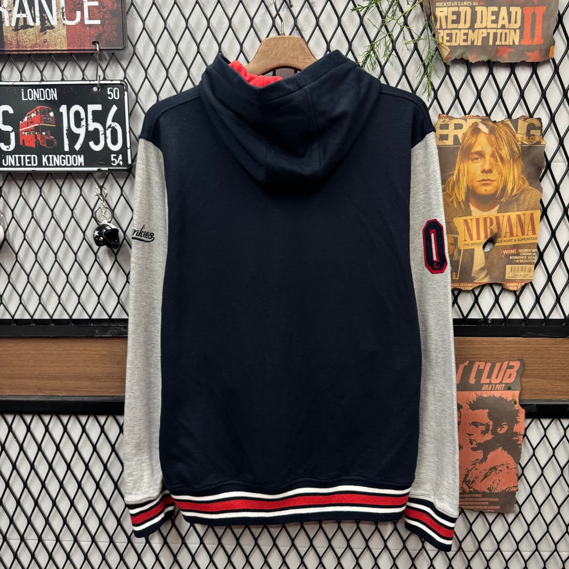 00s 마제스틱 뉴욕 양키스 후드 바시티 자켓 네이비 상품이미지2