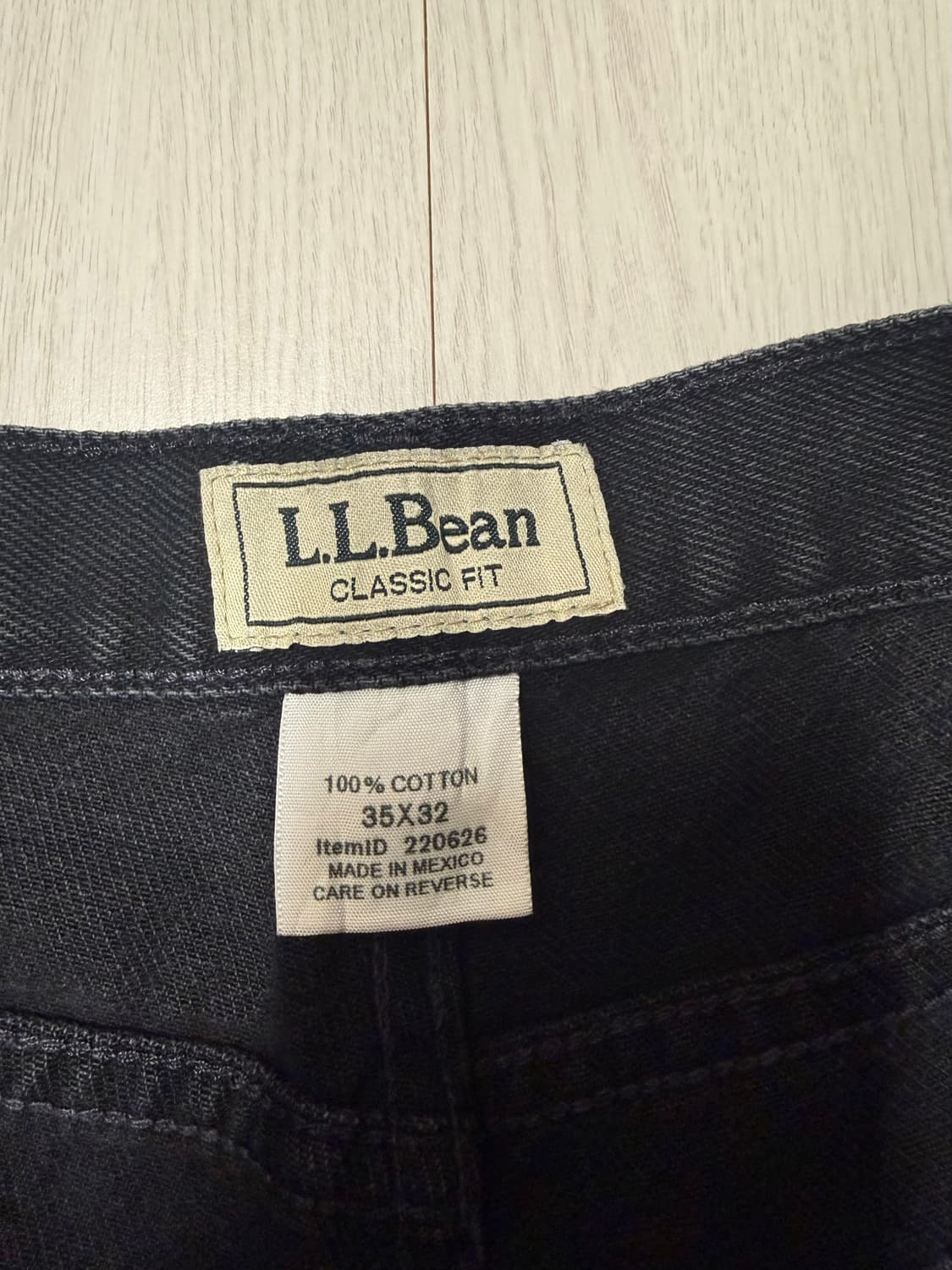 L.L.Bean 남성 클래식 핏 블랙 데님 상품이미지3