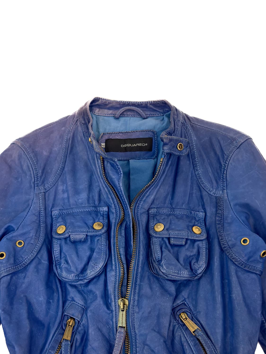 Dsquared2 Blue Leather Jacket/ 40 상품이미지4