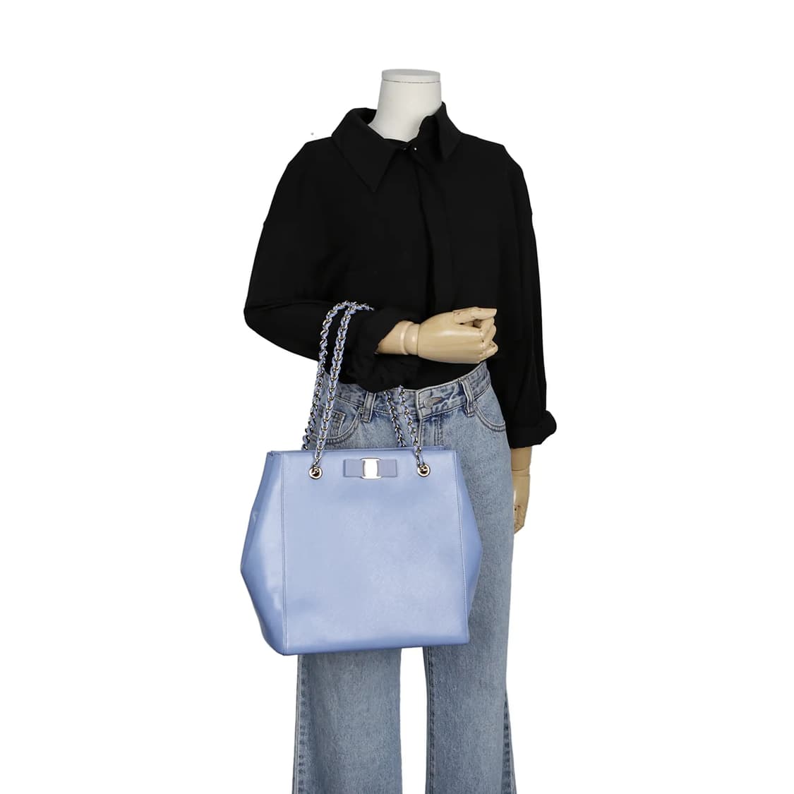 페라가모 사피아노 레더 바라 체인 숄더백 상품이미지2