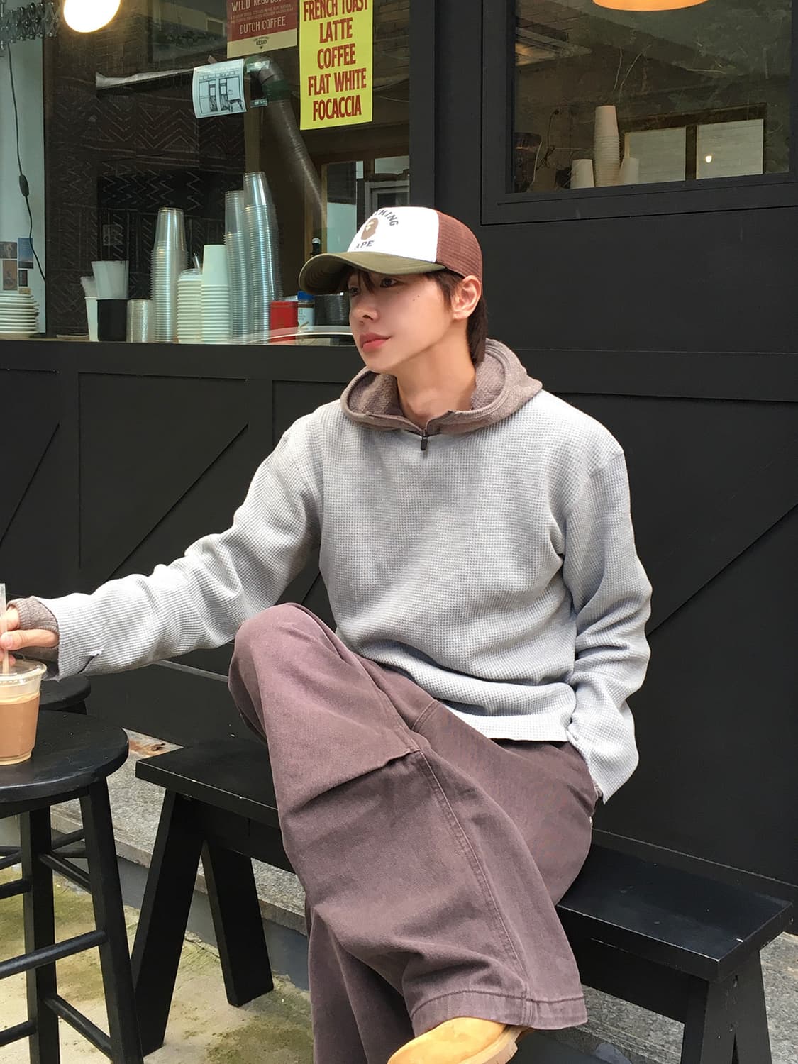 웨이빙 하프 집업 후드 (hoibo) 상품이미지4