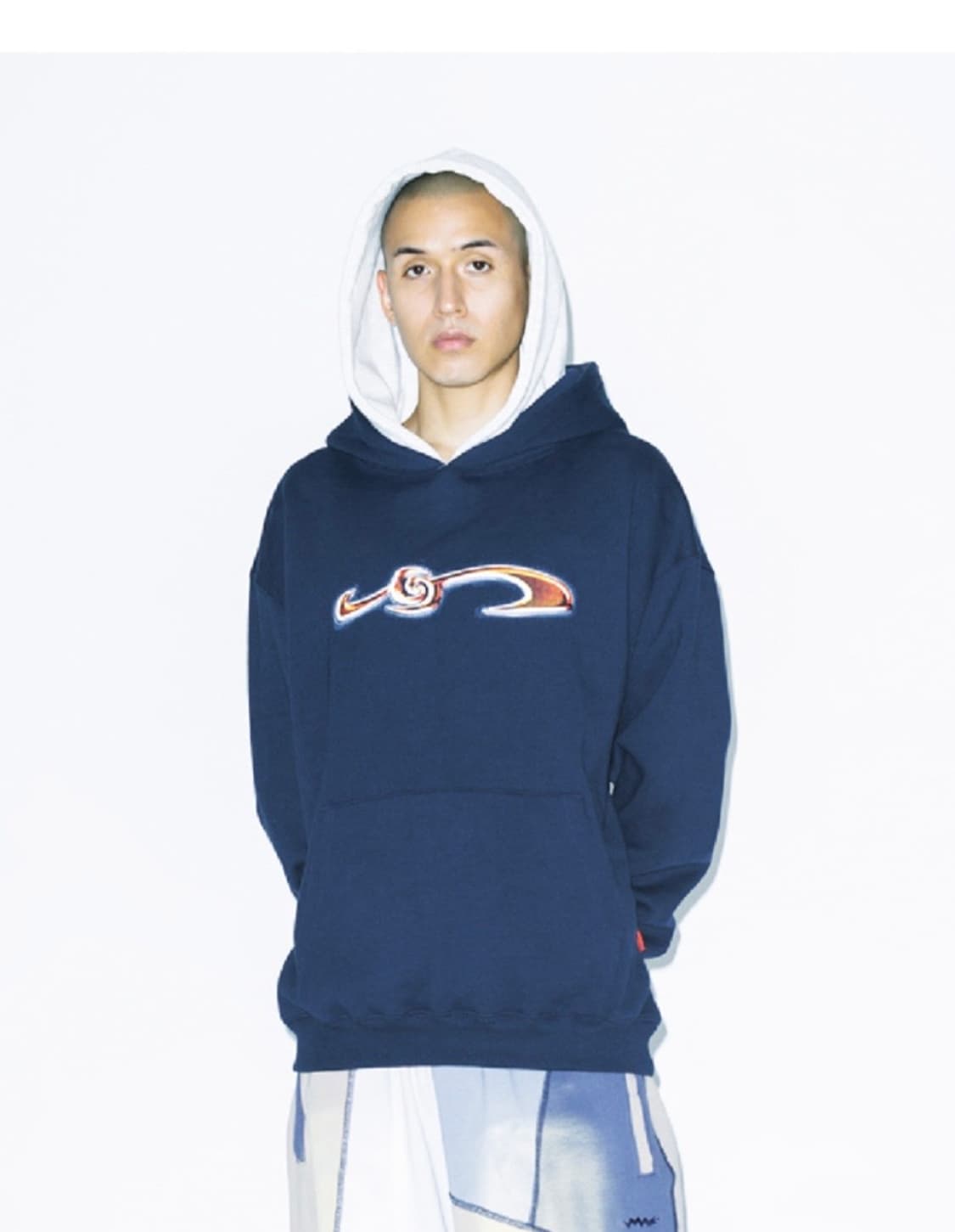 예스아이씨 더블 후디 네이비 상품이미지1