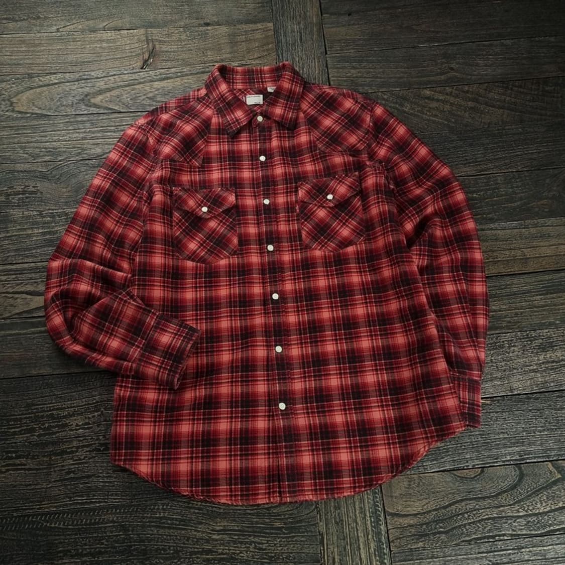 [리바이스] 빈티지 체크 웨스턴 셔츠 M18681 상품이미지1