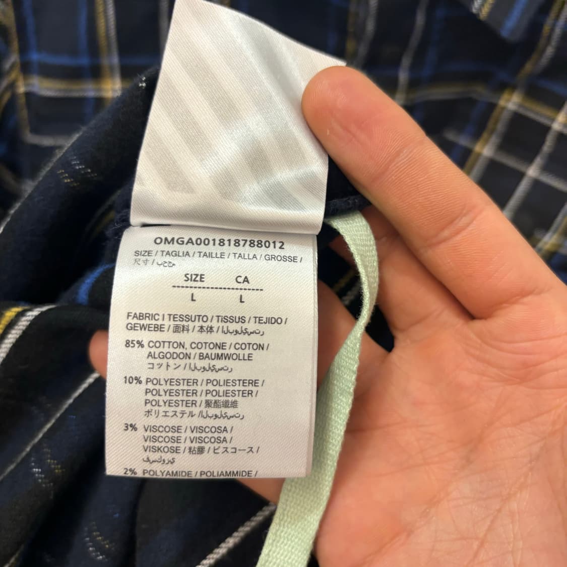 오프화이트 플란넬 체크 셔츠 자켓 L 상품이미지8