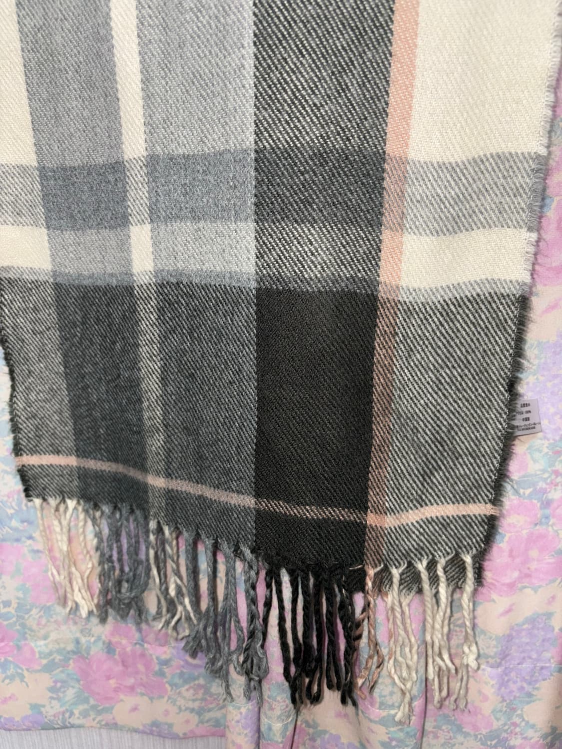 그레이 체크 머플러 상품이미지7