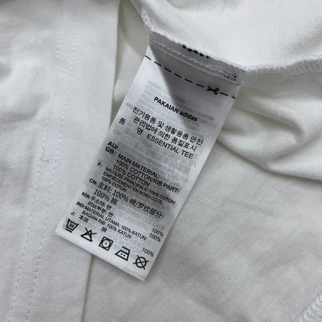 아디다스 로고 화이트 반팔 M 상품이미지7