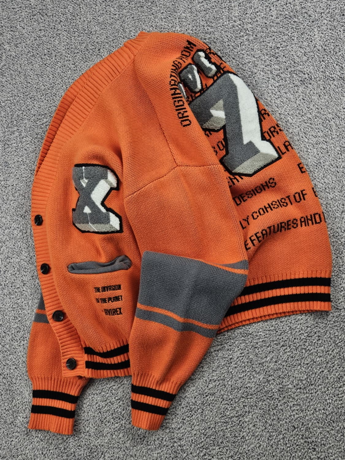 아비렉스 패칭 AVX 바시티 니트 가디건 ( M ) / 10498 상품이미지4