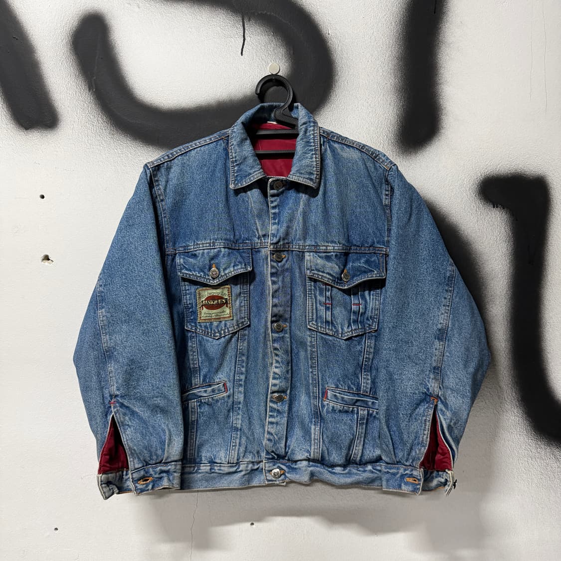 VTG 빈티지 패치 디테일 워싱 봄버 데님 트러커 자켓 상품이미지1