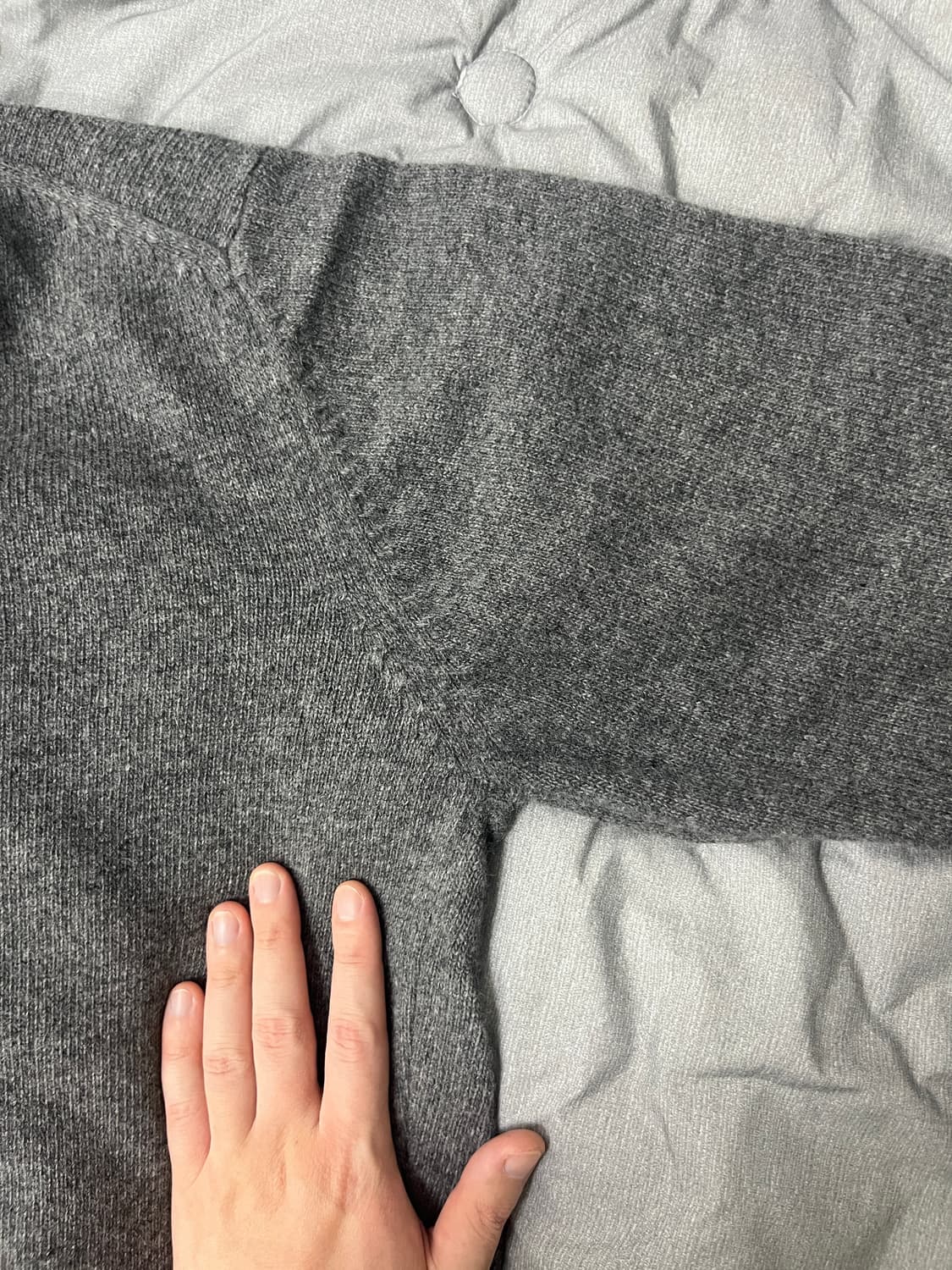 유니온블루 / 캐시미어 울 크루넥 니트 / 멜란지그레이 / XXL 상품이미지5