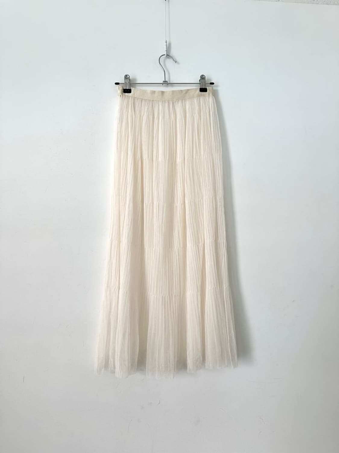 Due chiffon ruffle skirt / ivory 상품이미지4
