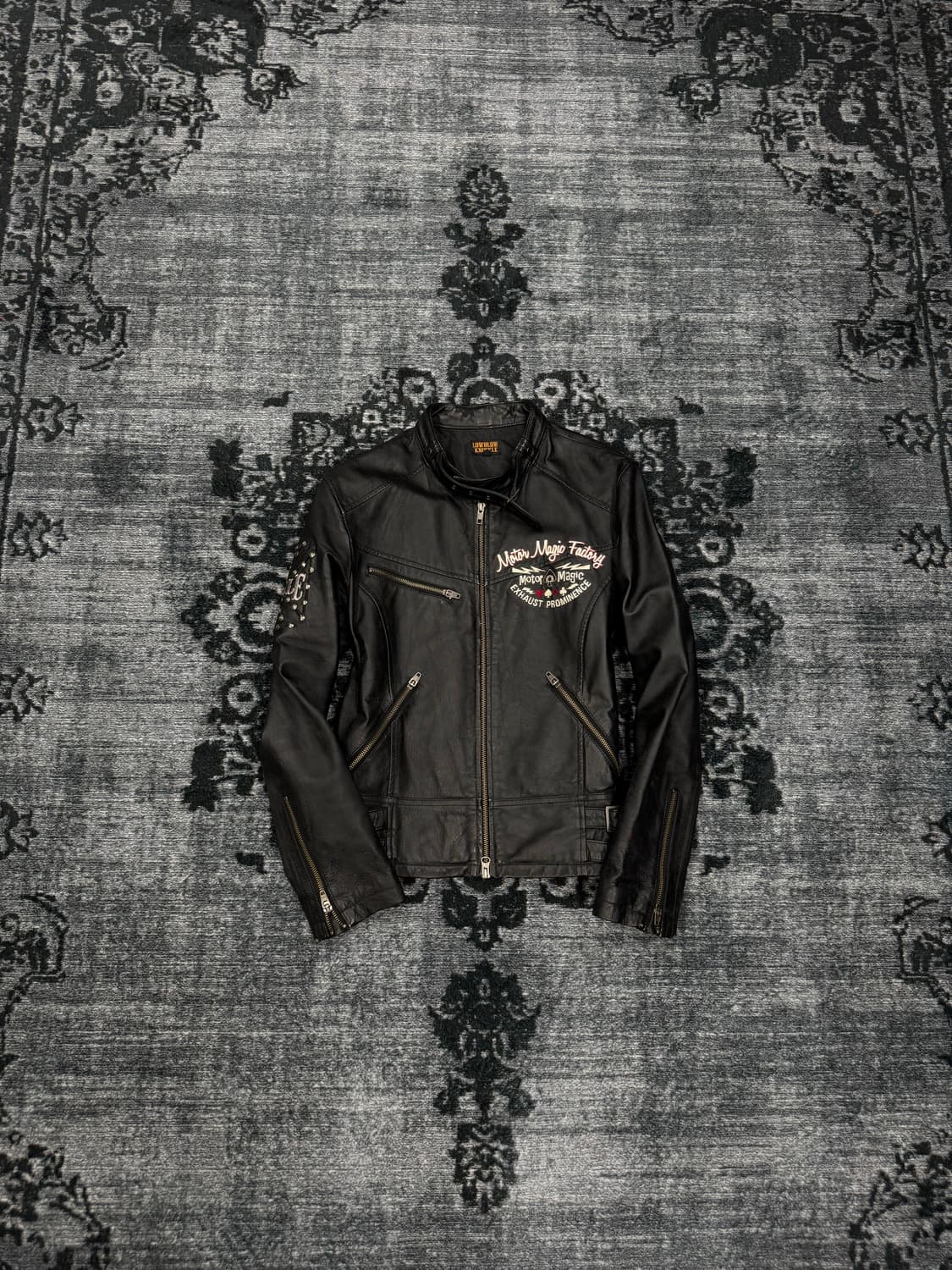 Low blow knuckle biker leather jacket 상품이미지2