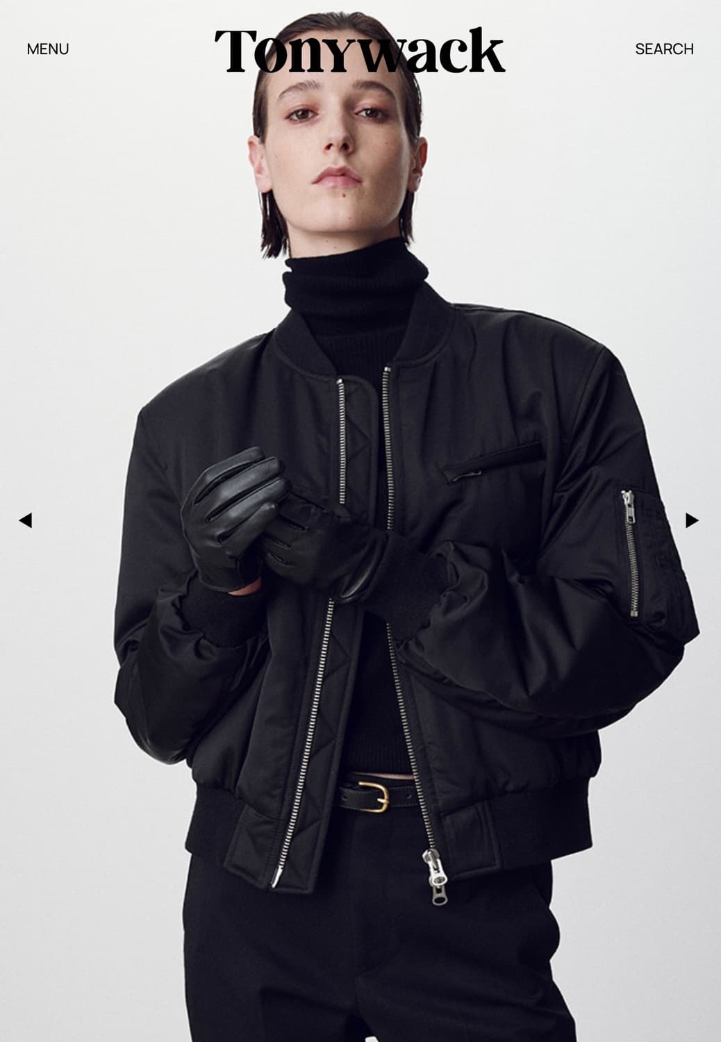 토니웩 리사이클 크롭 패디드 봄버 상품이미지1