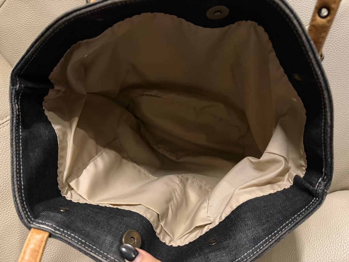 Denim pleats detail shoulder bag 상품이미지5