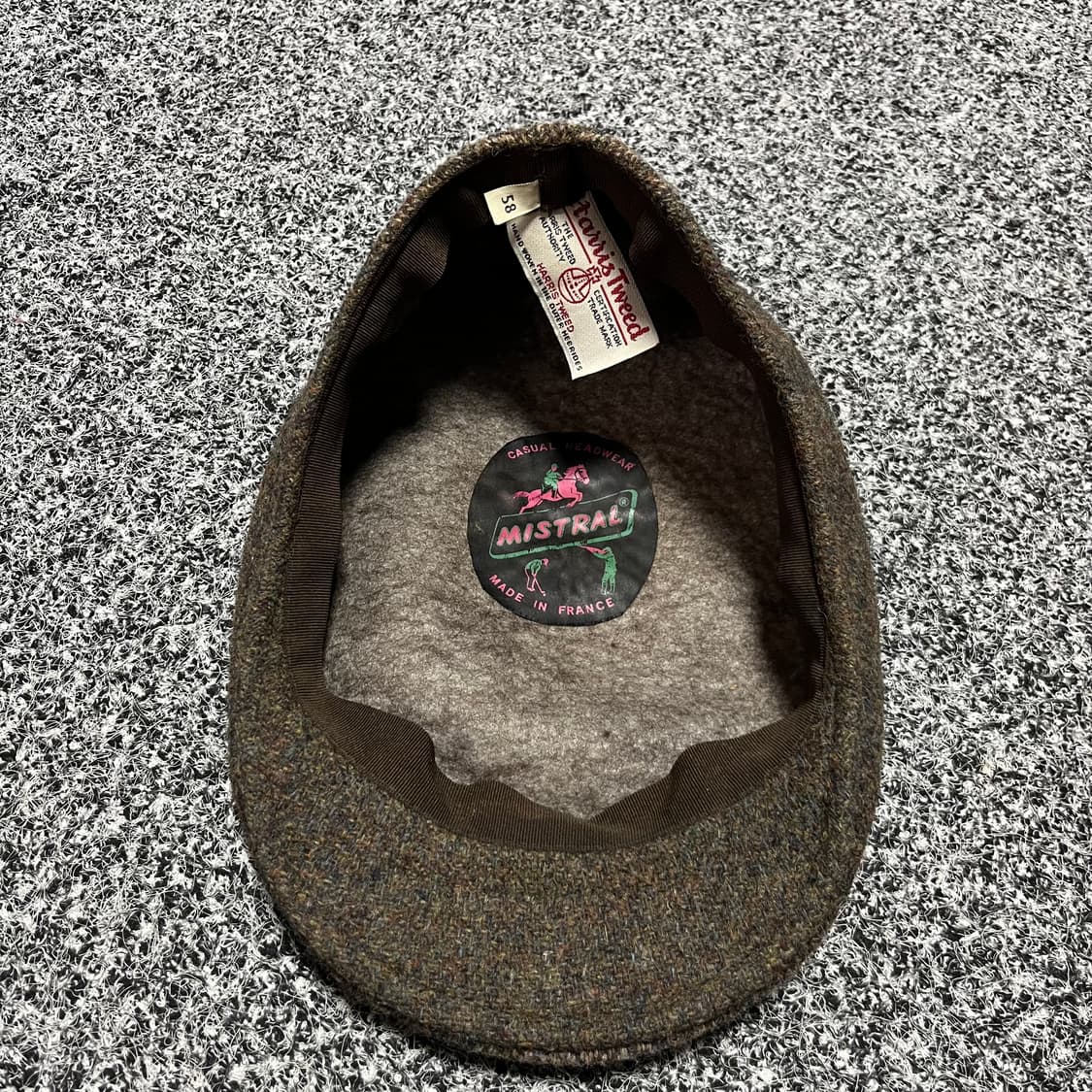 해리스트위드 헤링본 헌팅캡 브라운 모자 상품이미지2