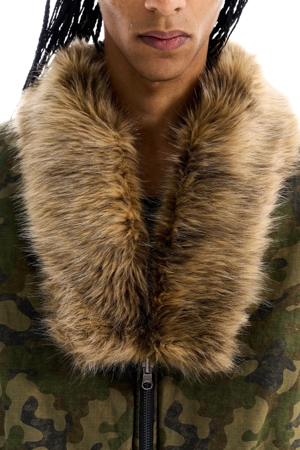 Reversible Camo Fur Collar Bomber 상품이미지7