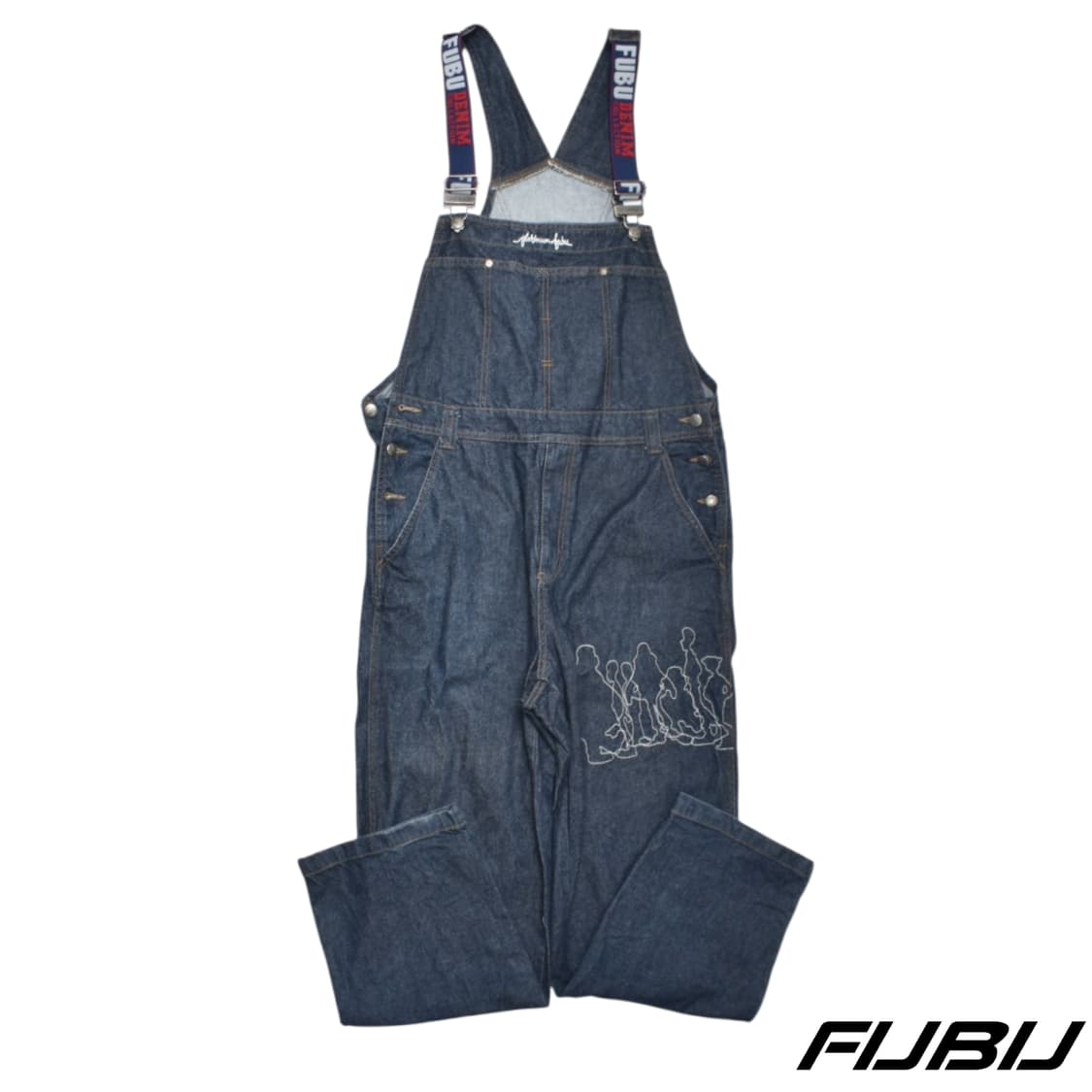 00S 플레티넘 FUBU 데님 멜빵 오버롤 바지 100 상품이미지1