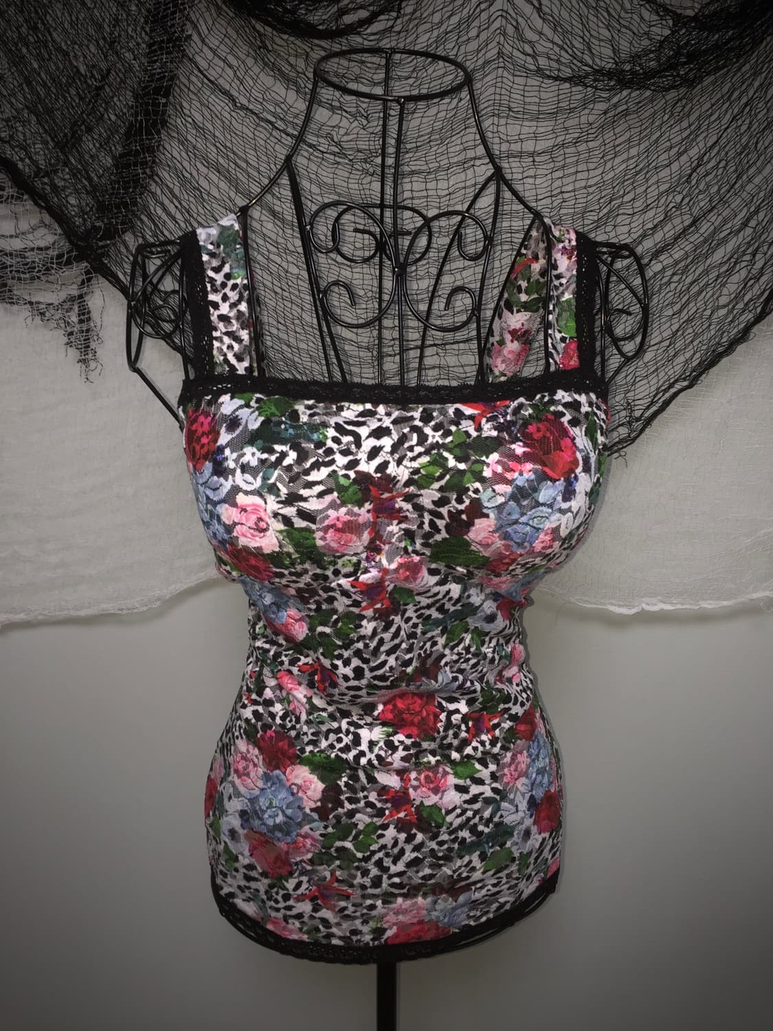 gyaru flower lace slim sleeveless 상품이미지2