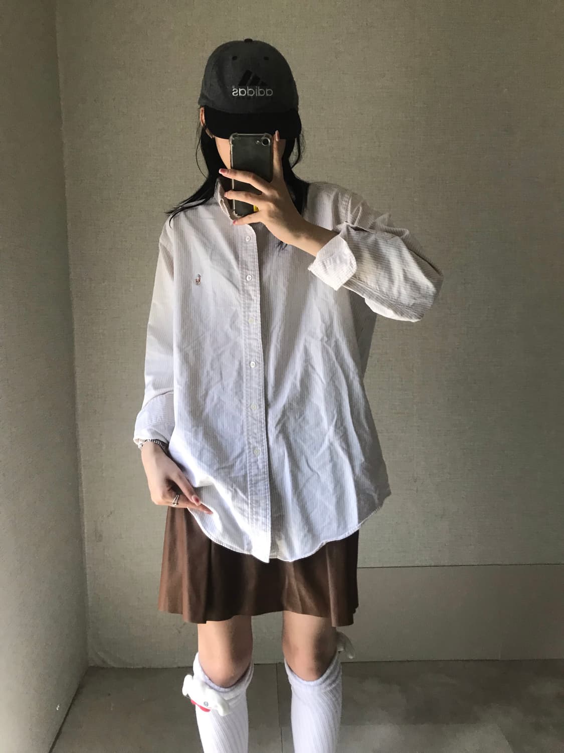 폴로 베이지 스트라이프 셔츠 상품이미지4