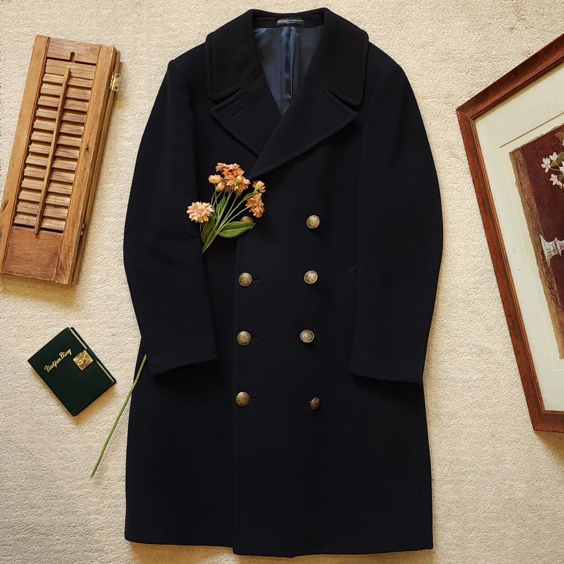 폴로 밀리터리 코트 헤비울 더블코트 이태리 메이드 42r 상품이미지1