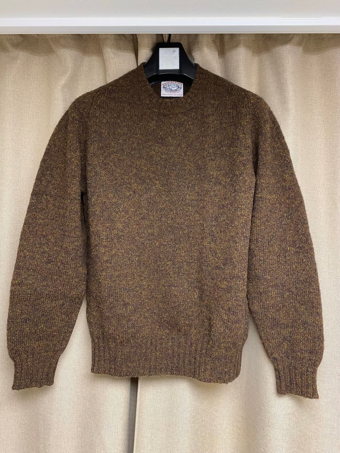 [S] 제이미슨스 셔틀랜드 울 니트 브라운 Jamiesons 상품이미지1