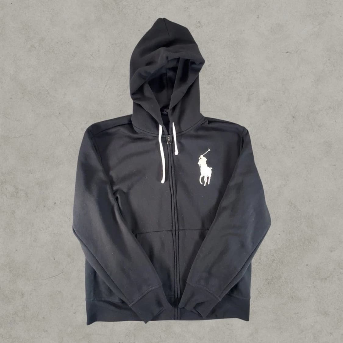 폴로 랄프로렌 빅 포니 후드 집업 블랙 상품이미지1