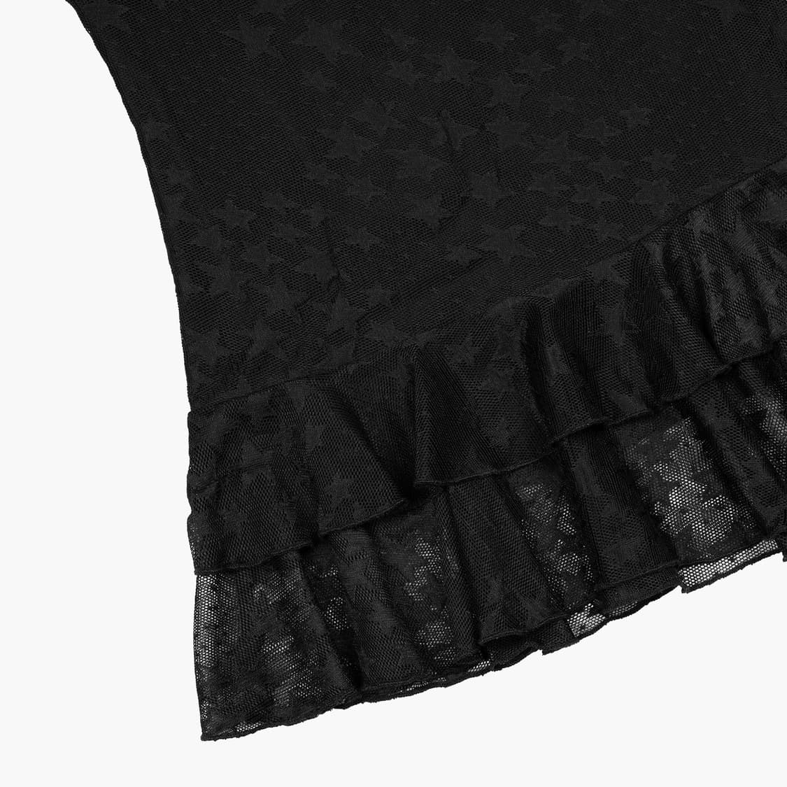 러프넥 Star Pattern Mesh Layered Dress 상품이미지3