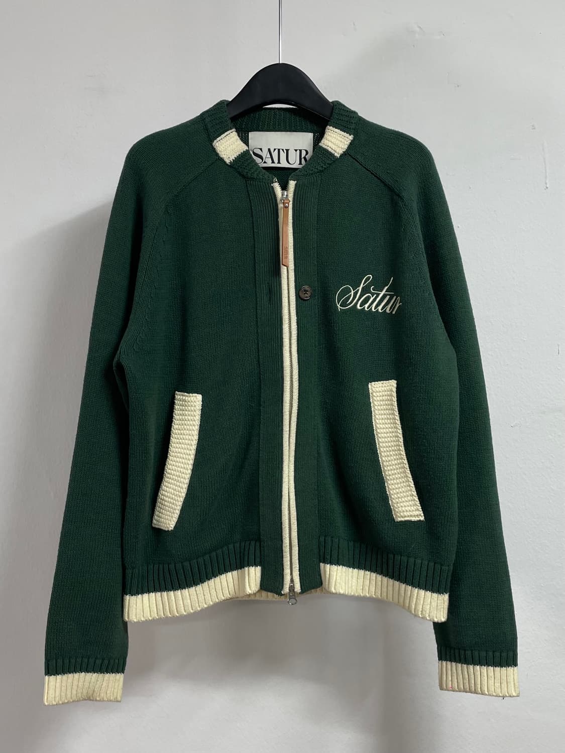 세터 투웨이 그린 니트 집업 (on.192)   상품이미지1