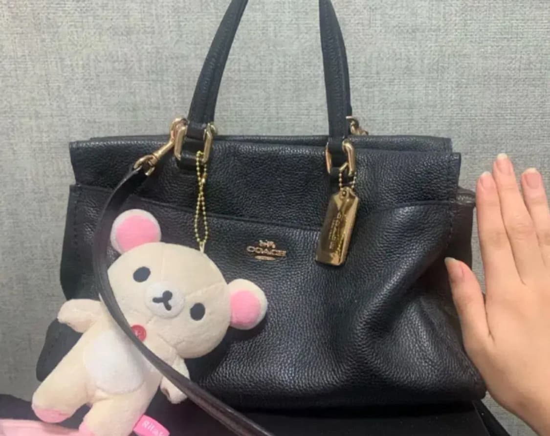 코치 블랙 가죽 토트백 크로스백 핸드백 빈티지 상품이미지3