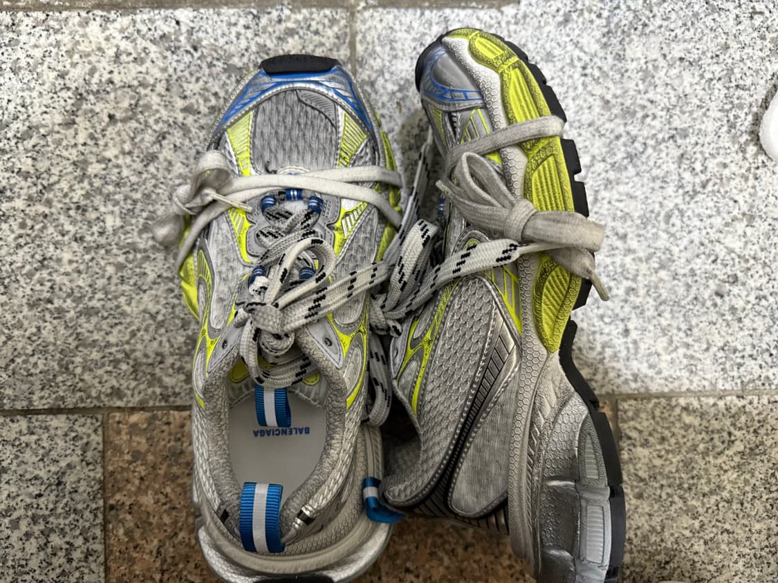 발렌시아가 3XL 스니커즈 36 사이즈 화이트 옐로우 블루 상품이미지4