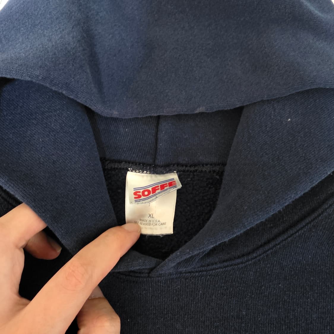 [XL] 90s USA 네이비 USN NAVY 빈티지 후드티 블리칭 상품이미지7