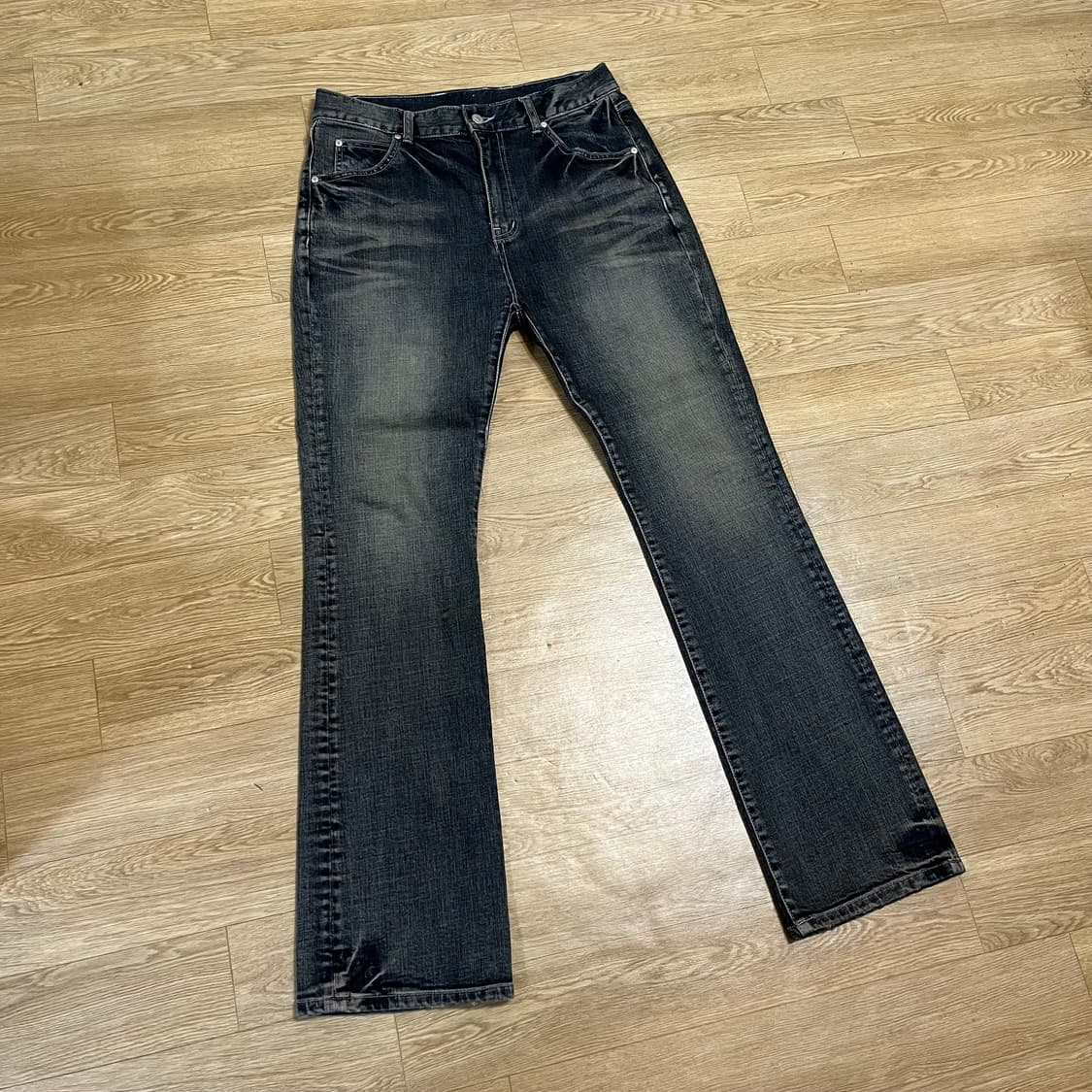 46) 엘무드 베놈 플레어핏 데님 미드나잇 블루 녹워싱 슬림 부츠컷 상품이미지2