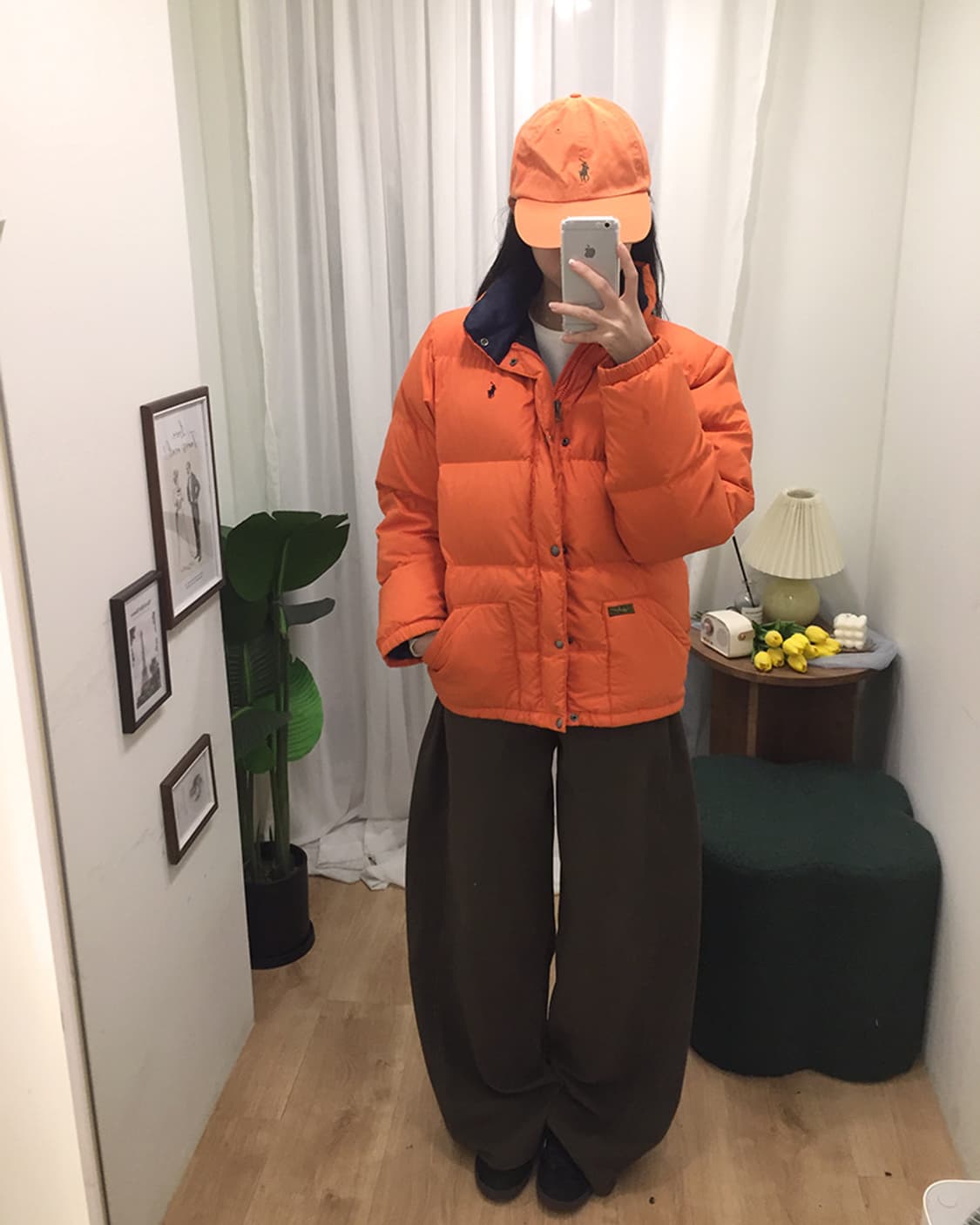 여성 폴로 후드 패딩점퍼 100 상품이미지1